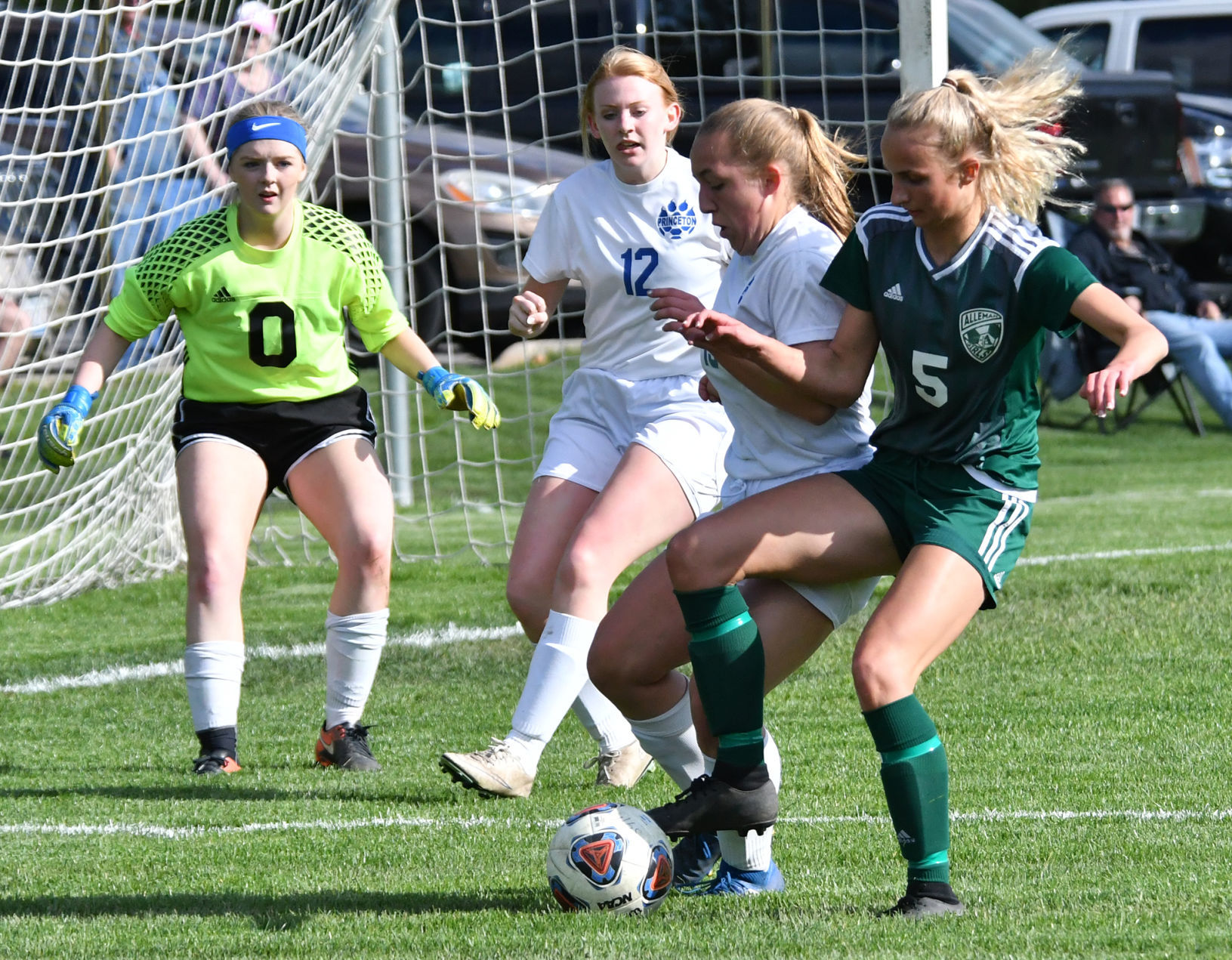 Alleman vs Princeton girls soccer.